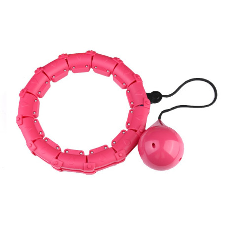 28 Knots Weighted Hula Hoop Adult Smart Hoola for Waist Fitness - Pink