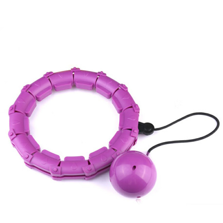 28 Knots Weighted Hula Hoop Adult Smart Hoola for Waist Fitness - Purple