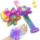 Luminous Hand Spinner Stress Relief Rotating Bubble Bracelet Xmas Gifts - Purple + Yellow