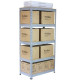 Q-Rax Grey Shelving Units - 90cm x 180cm x 50cm