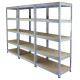 Q-Rax Grey Shelving Units - 90cm x 180cm x 50cm