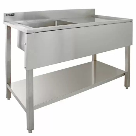 KuKoo Commercial Stainless Steel Sink - Right Hand Drainer