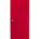 Metal Storage Lockers - Four Doors, Red