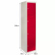 Metal Storage Lockers - Four Doors, Red