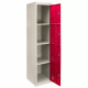 3 x Metal Storage Lockers - Four Doors, Red