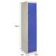 Metal Storage Lockers - Two Doors, Flatpacked, Blue