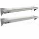 2 x KuKoo Stainless Steel Shelves 1940mm x 300mm