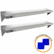 2 x KuKoo Stainless Steel Shelves 1940mm x 300mm