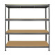 Monster Racking Q-Rax Heavy Duty Storage Shelving, 160cm W, 60cm D, Grey F1