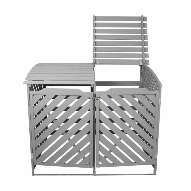 Uilas Grey Wash Double Wheelie Bin Storage 25730 Home & Garden NoteDue