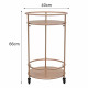 Rose Gold Drinks Trolley Bar Cart - Small