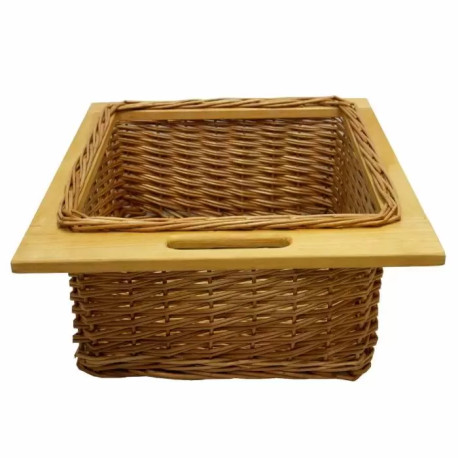 Pull Out Wicker Kitchen Baskets 500mm