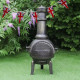 Cast Iron Chimenea &amp; Union Jack Bunting