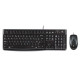 Logitech MK120 Wired Keyboard and Mouse Desktop Kit, USB, Low Profile