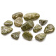 12x Medium African Tumble Stones - Epidote Snowflake