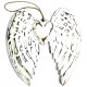 Hand Crafted Double Angel Wing &amp; Heart - 24cm