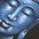 Buddah Painting - Blue Brocade Detail