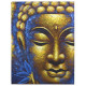 Buddha Painting - Gold Face &amp; Lotus Flower