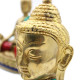 Brass Buddha Figure - Lrg Head - 11.5 cm