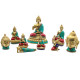 Brass Buddha Figure - Lrg Head - 11.5 cm