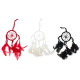 6x Bali Dreamcatchers - Small Round - Black/White/Red