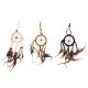 6x Bali Dreamcatchers - Small Round - Cream/Coffee/Choc