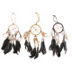 6x Bali Dreamcatchers - Medium Round - Cream/Coffee/Choc