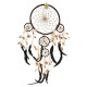 3x Bali Dreamcatchers - Large Round - Cream/Coffee/Choc