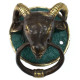 Brass Door Knocker - Rams Head