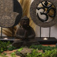 Buddha Feng Shui Set - Om - Grey &amp; Black