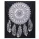 B&amp;W Double Cotton Bedspread + Wall Hanging - Dreamcatcher