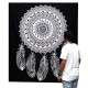 B&amp;W Double Cotton Bedspread + Wall Hanging - Dreamcatcher