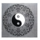 B&amp;W Double Cotton Bedspread + Wall Hanging - Ying yang