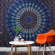 Double Cotton Bedspread + Wall Hanging - Classic Mandala