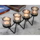 Centrepiece Iron Votive Candle Holder - 4 Cup Zig Zag