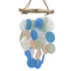 Blue &amp; Pearl Driftwood Cross Chime