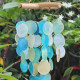 Blue &amp; Pearl Driftwood Cross Chime