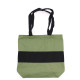 Two Tone Cotton Bag - 38x42x12cm - Green &amp; Black - 10oz