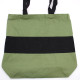 Two Tone Cotton Bag - 38x42x12cm - Green &amp; Black - 10oz