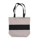 Two Tone Cotton Bag - 38x42x12cm - Grey &amp; Black - 10oz