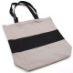 Two Tone Cotton Bag - 38x42x12cm - Grey &amp; Black - 10oz