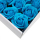 10x Craft Soap Flowers - Med Rose - Sky Blue