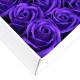 10x Craft Soap Flowers - Med Rose - Violet