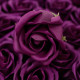 10x Craft Soap Flowers - Med Rose - Deep Violet