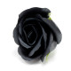 10x Craft Soap Flowers - Med Rose - Black