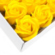 10x Craft Soap Flowers - Med Rose - Yellow