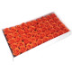 10x Craft Soap Flowers - Med Rose - Sunset Orange