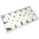 10x Craft Soap Flowers - Lrg Rose - White