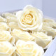 10x Craft Soap Flowers - Lrg Rose - Ivory