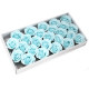 10x Craft Soap Flowers - Lrg Rose - Baby Blue